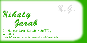 mihaly garab business card